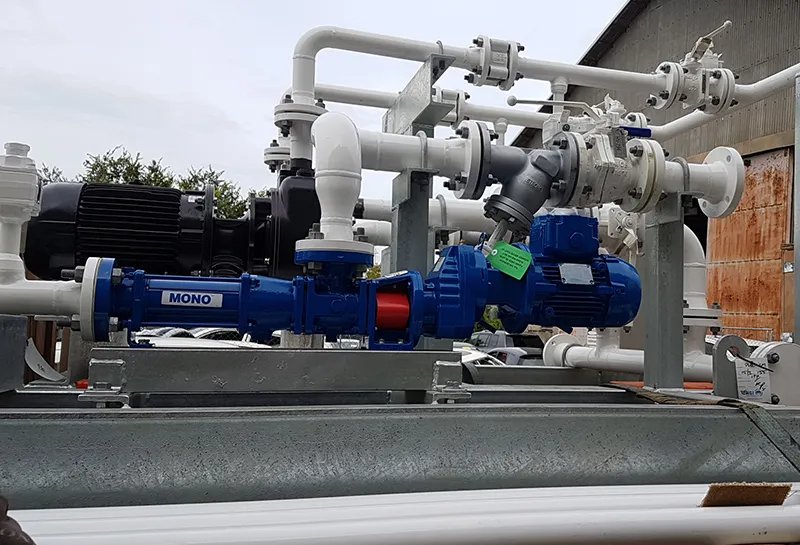 Oily Water Lift Pump Skid, Structural Steel & Pipe Spooling for Wasco/Westside