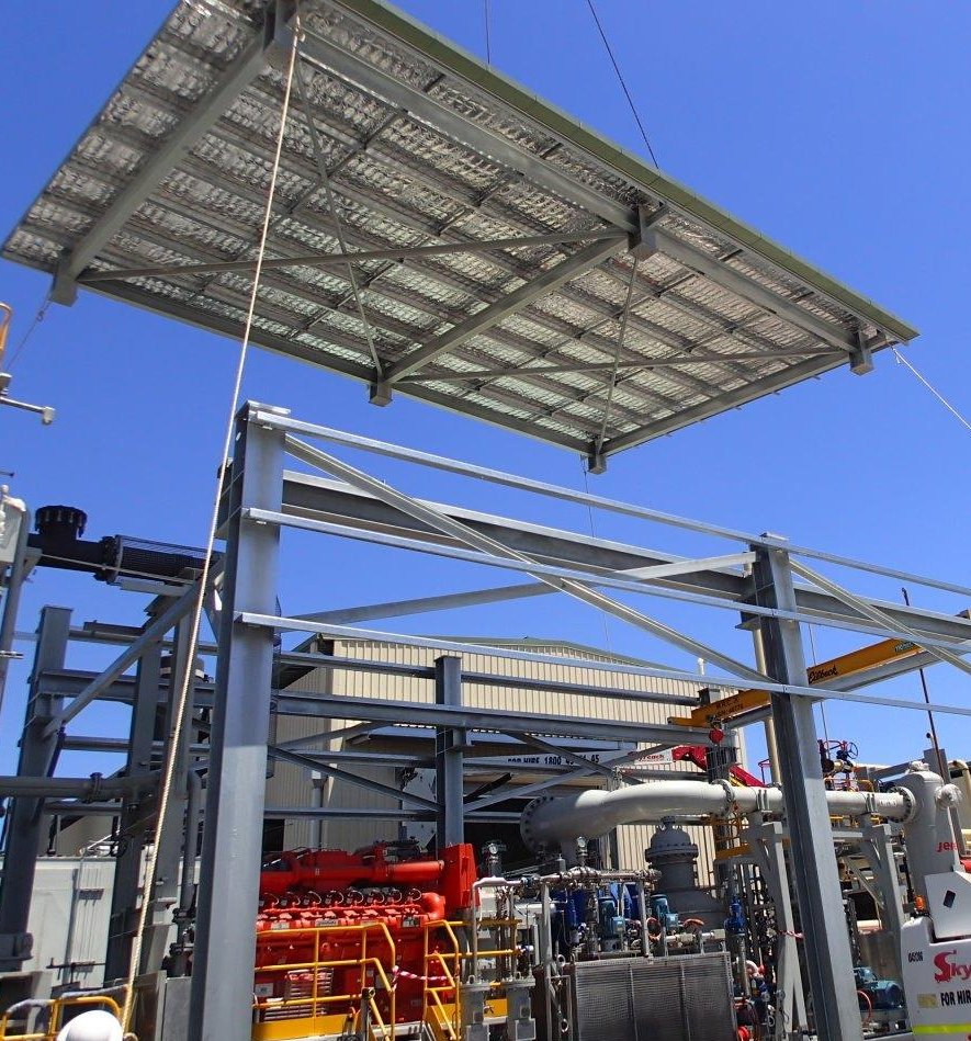 Compressor Skid Shed with overhead crane rail for Valmec/Arrow Energy