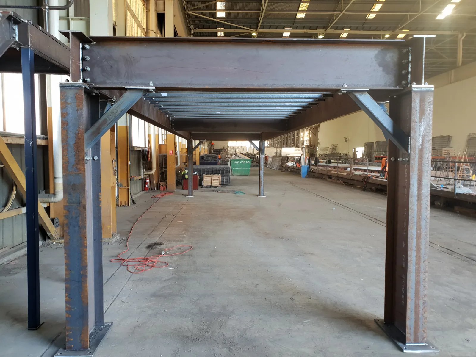 Demountable Office support frame, stairs and platform, Euro Precast