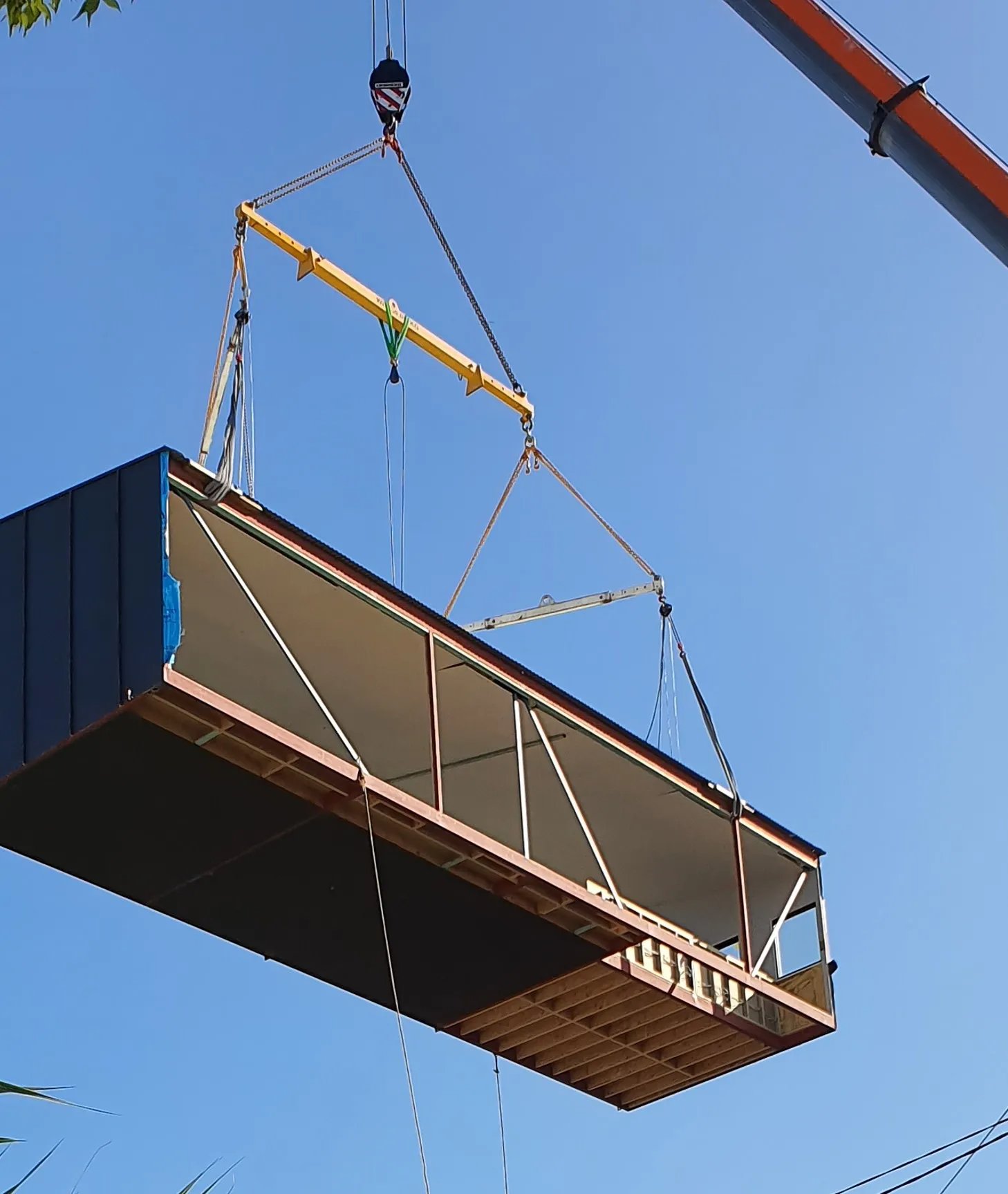 Modular Home being lifted into place