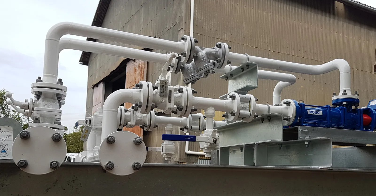 Pipe spooling and pump skid fabricated by PPE